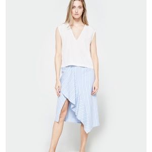 Farrow split asymmetrical skirt